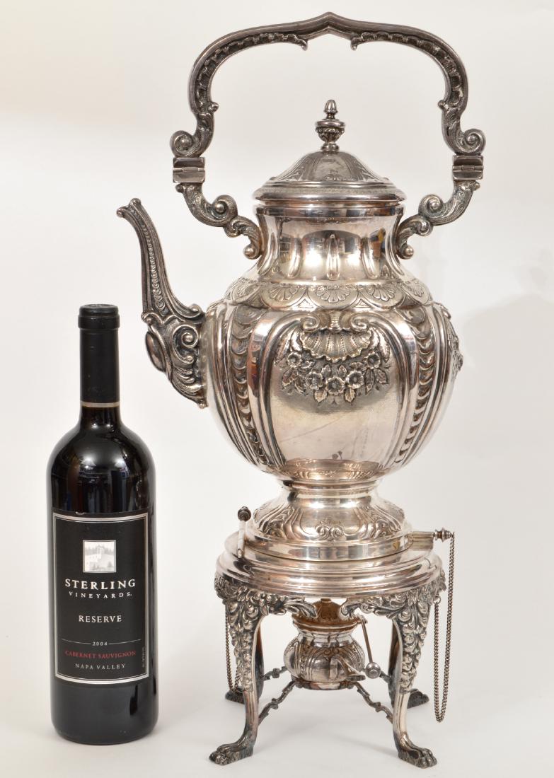 Antique Silverplate Hot Water Kettle Repoussee (1 of 14)