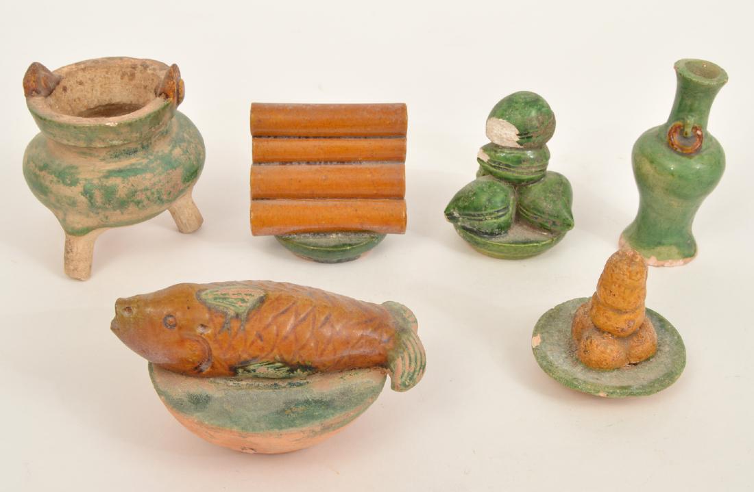 6 Chinese Terra-cota Mud Pottery Pieces (1 of 5)