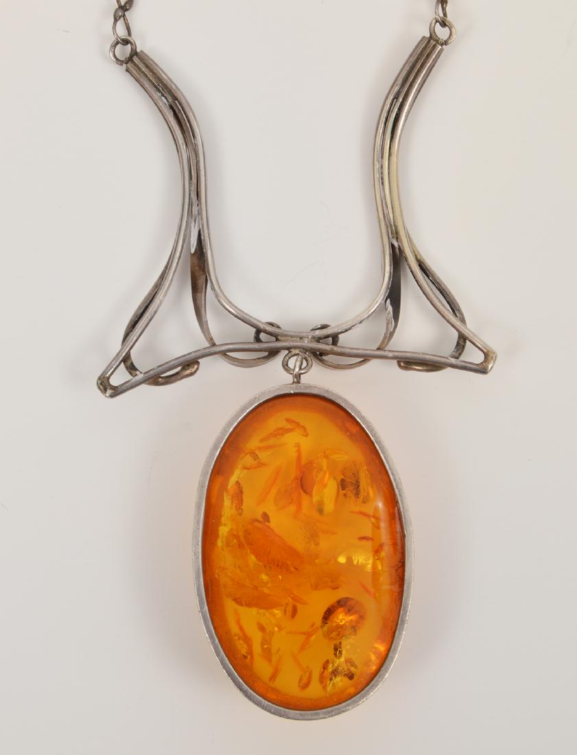 Baltic Amber Pendant & Chain Necklace Sterling (1 of 5)