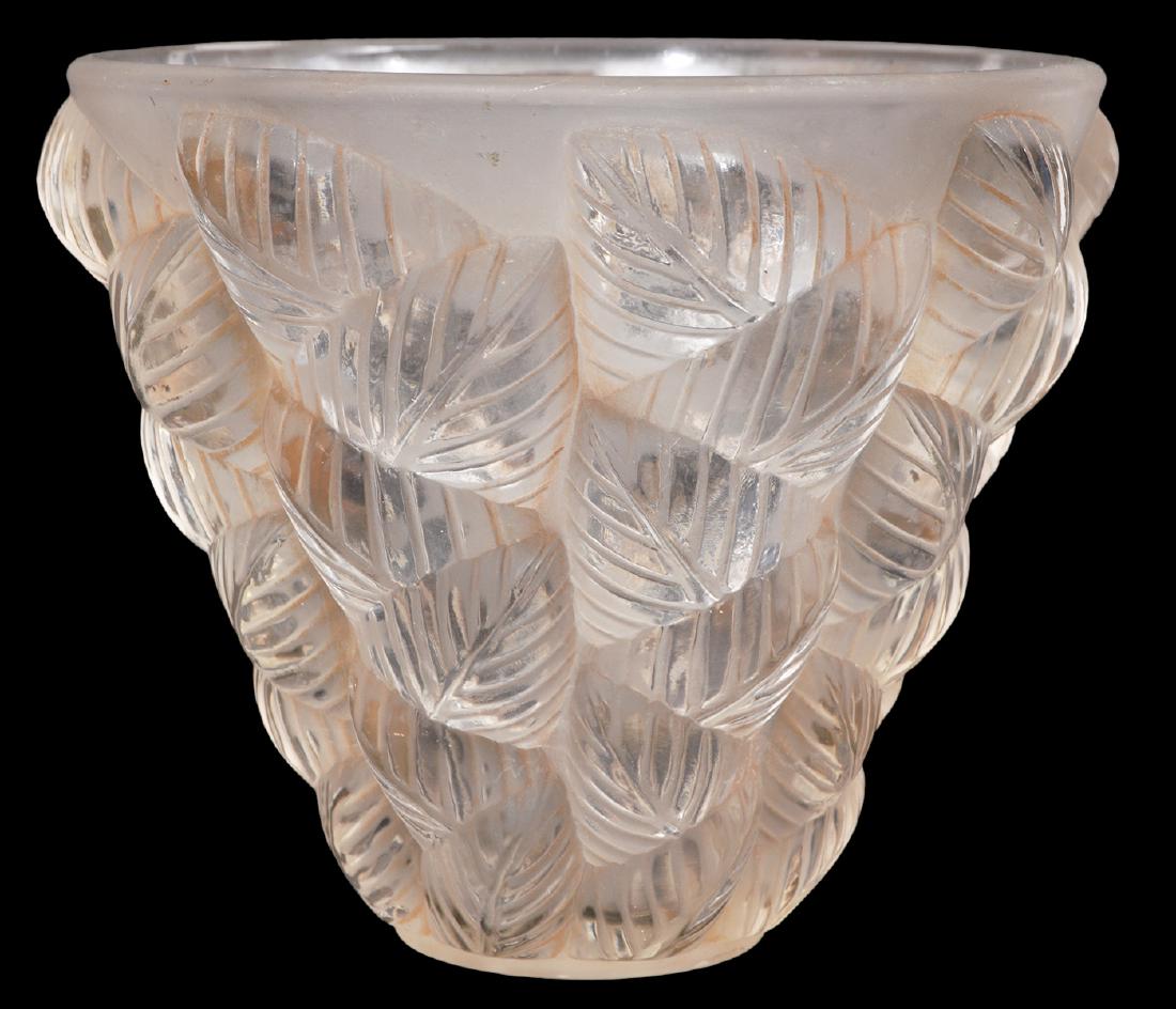 R. Lalique Moissac Art Deco Frosted Glass Vase (1 of 5)