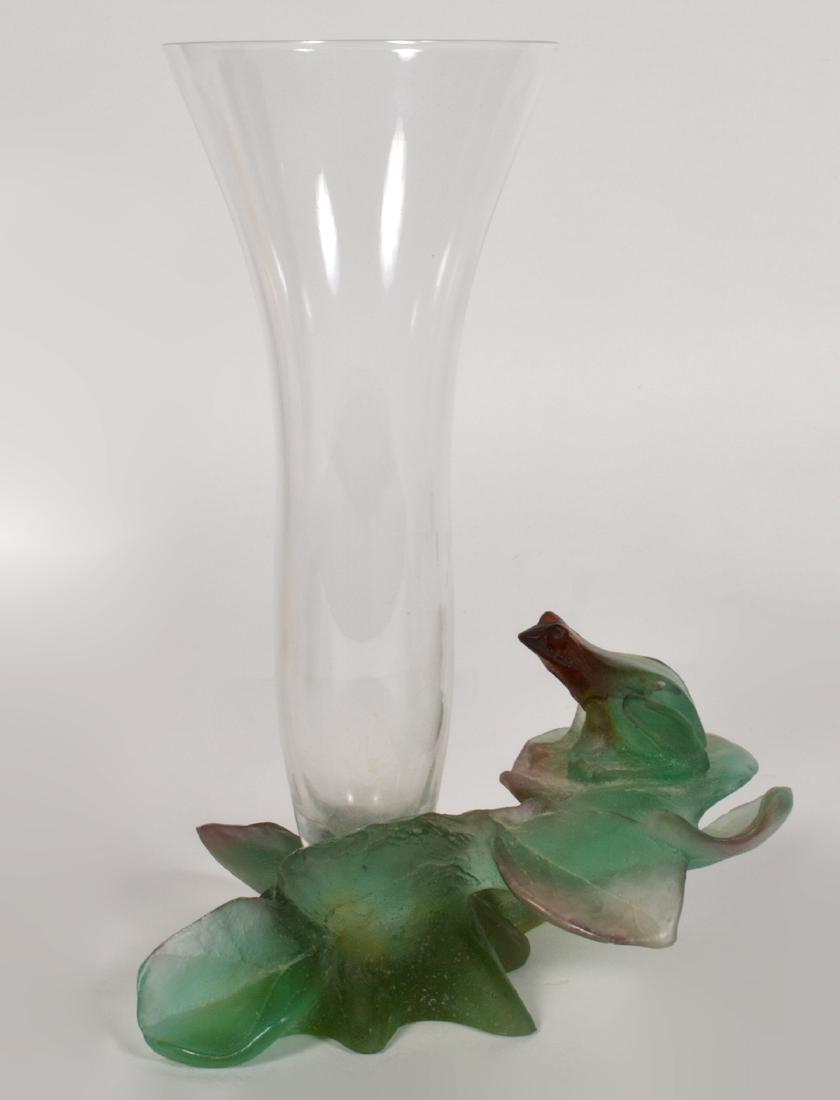 Daum France Crystal Vase Frog Nenephare (1 of 4)