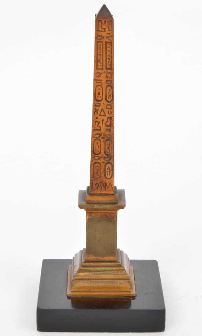 19th c Grand Tour Bronze Thermometer Marble Base (1 of 6)