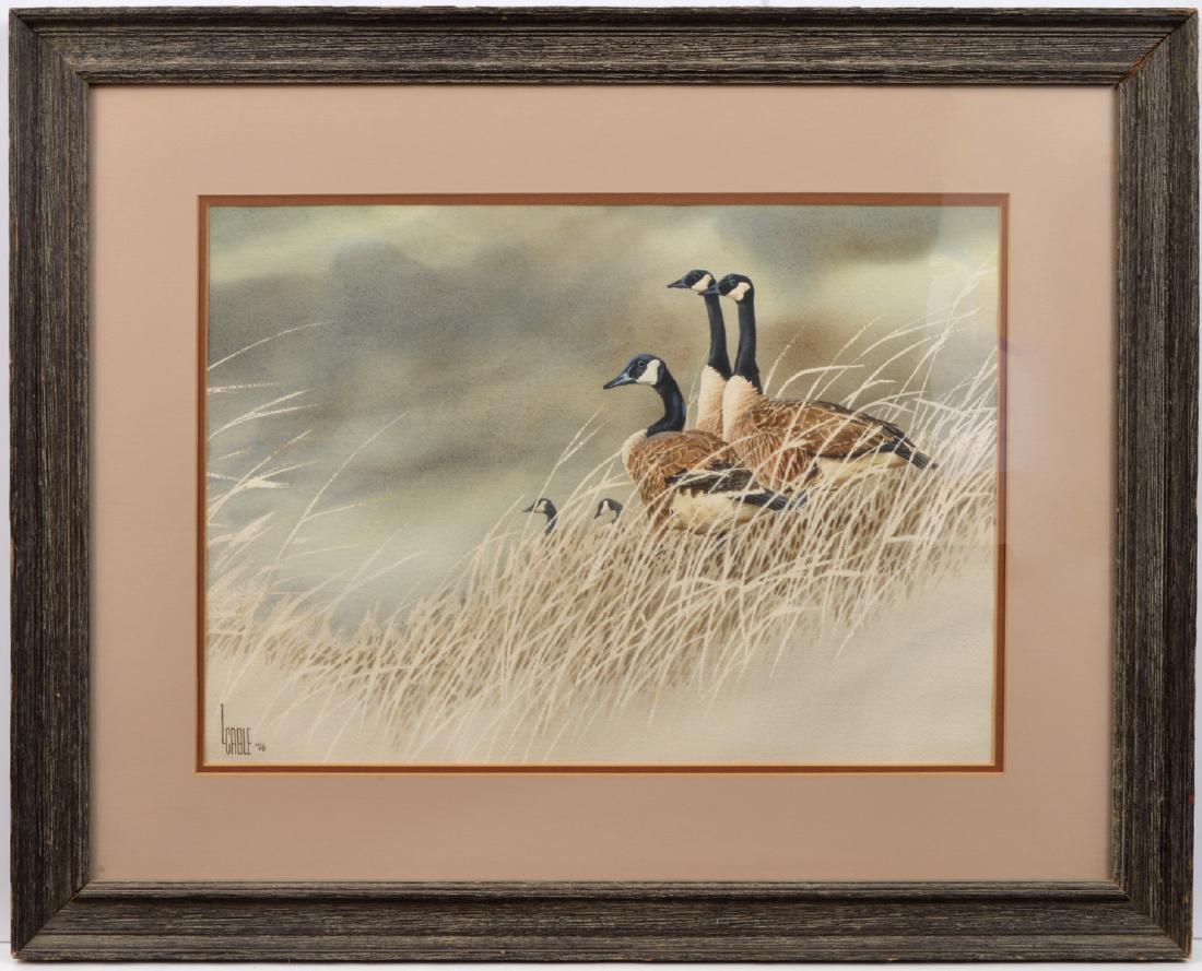 Lee Cable American 1943 Watercolor Geese Signed (1 of 6)