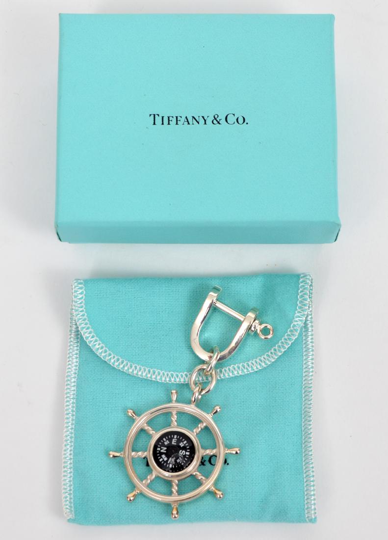 Tiffany & Co Compass Key Ring Sterling Silver (1 of 4)