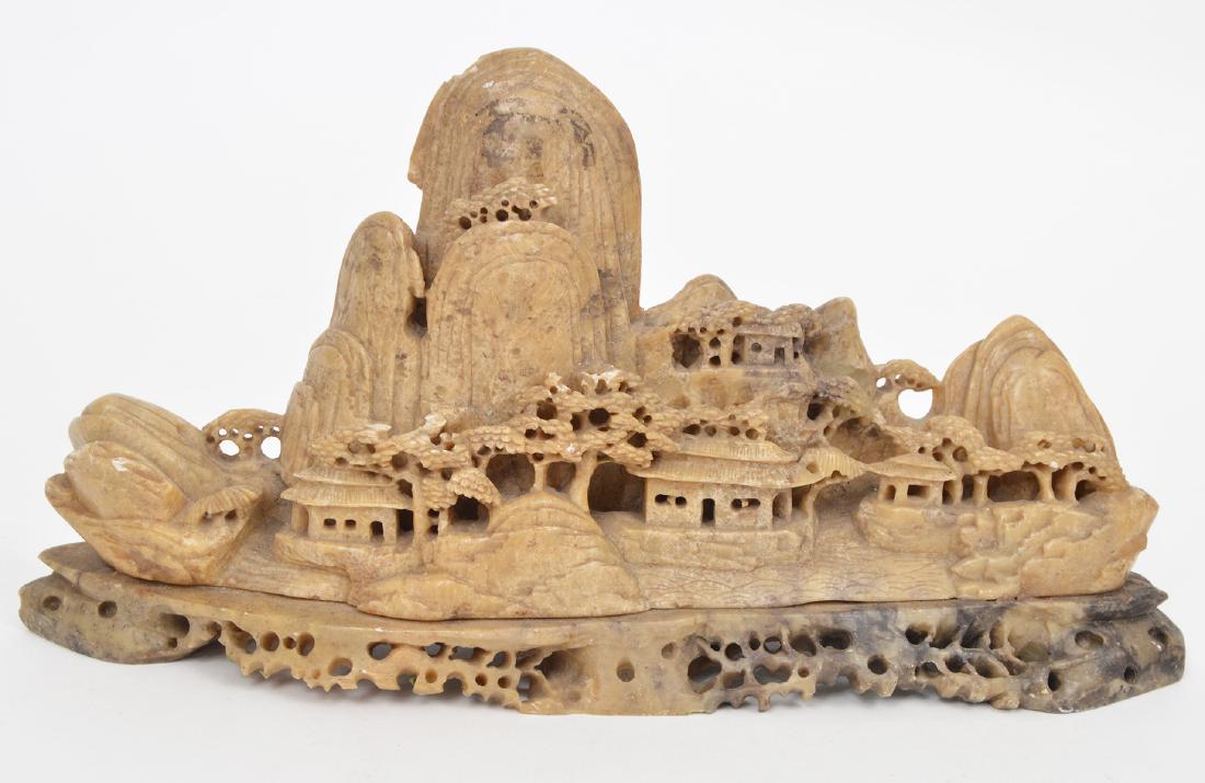 Antique Chinese Soapstone Carved Planter Vase (1 of 10)