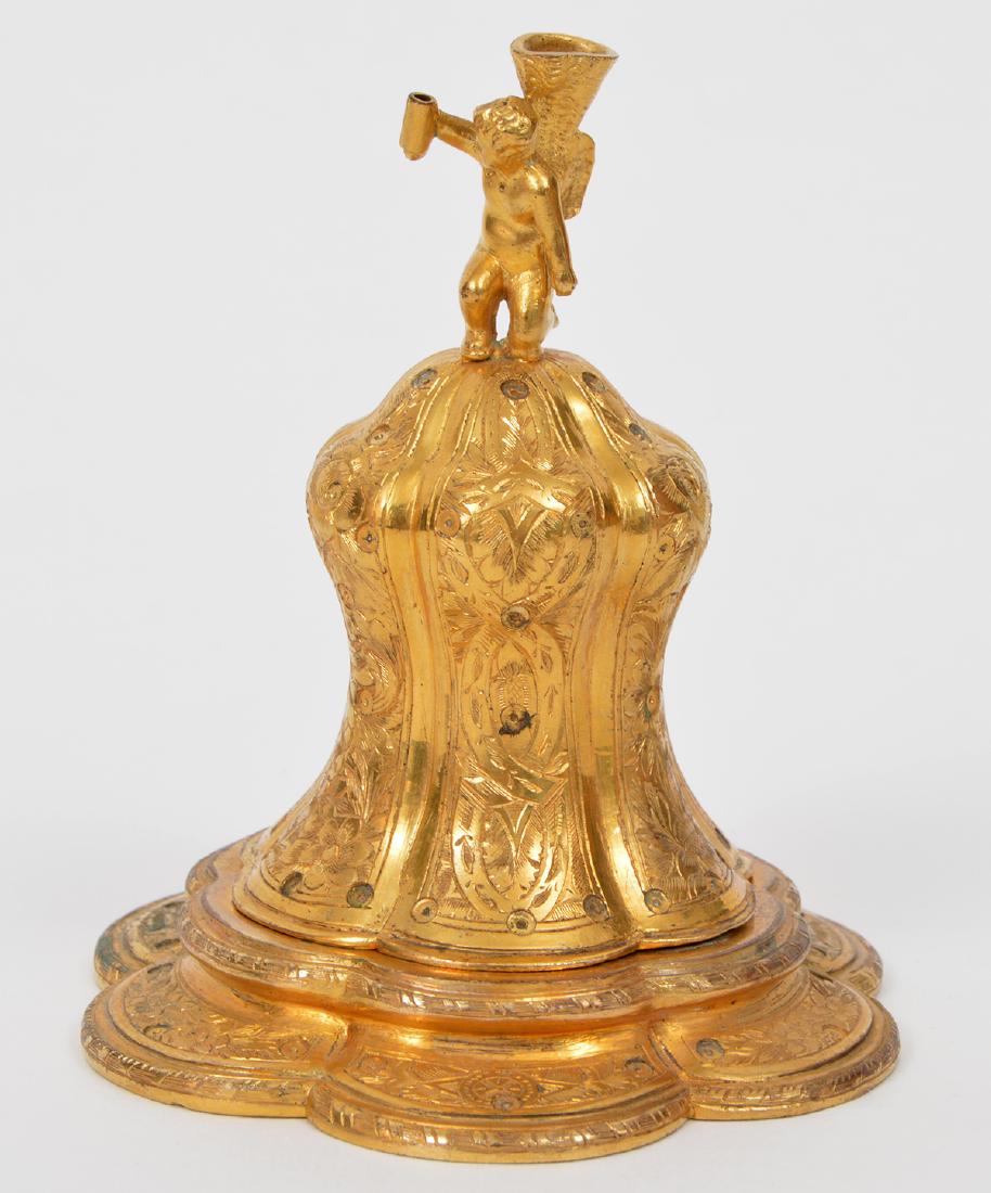 Brass Engraved Incense Holder with Putti Top (1 of 8)