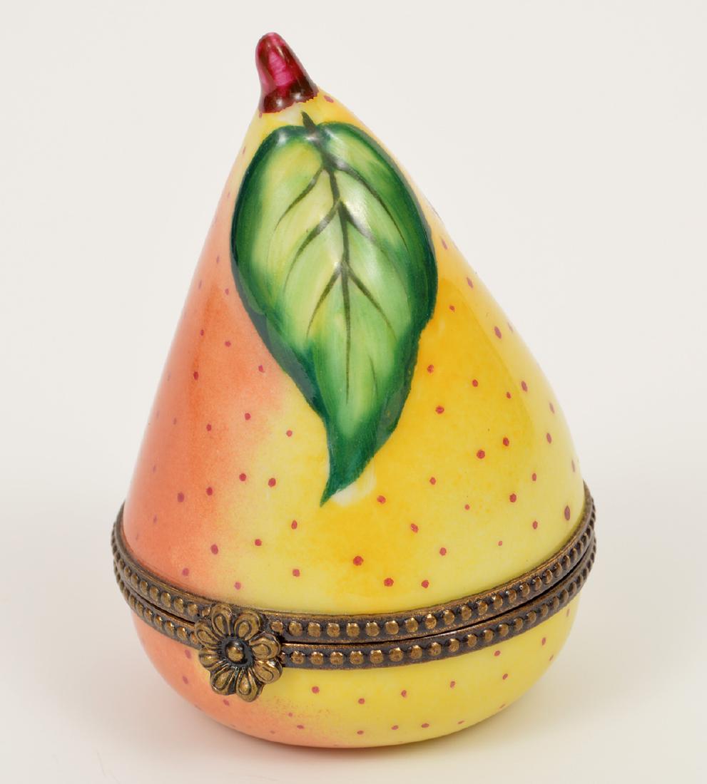 Limoges France Peint Main P V Pear Trinket Box (1 of 5)