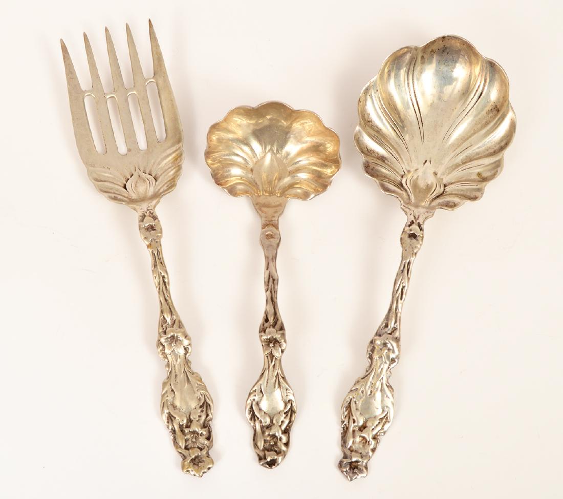 Antique Sterling Silver Serving Fork Spoon Ladle (1 of 6)