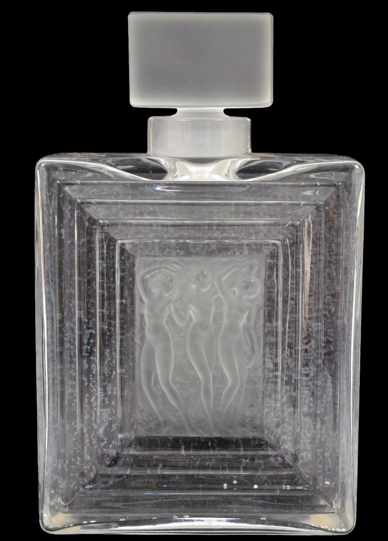 Lalique Crystal Decanter Three Nudes Frosted (1 of 7)