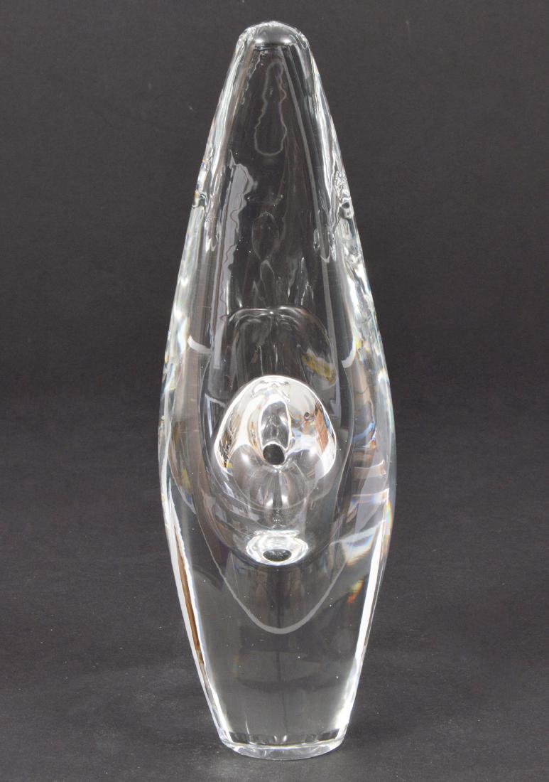 Timo Sarpaneva Crystal Finland Signed: Timo Sarpaneve crystal sculpture. Finland. Signed and numbered on bottom: Timo Sarpaneva 170 / 1987. 10"H. Condition report: Very good, no issues. Please examine all photos closely. Contact C. Biddle