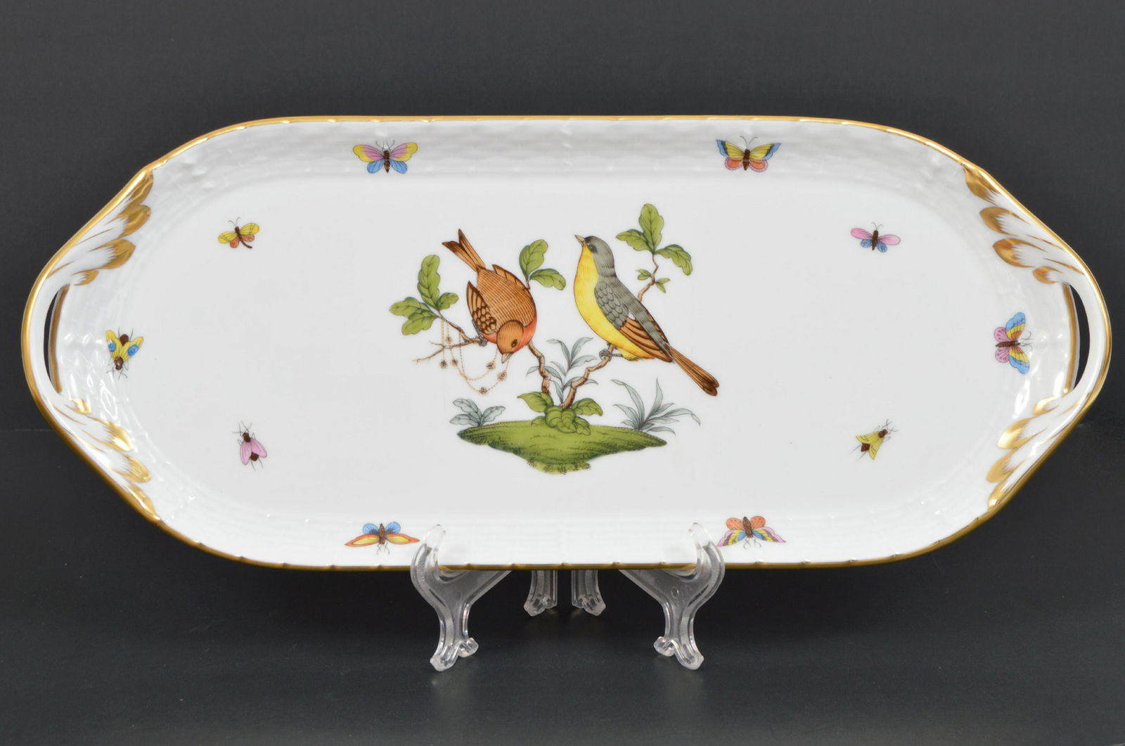 Herend 14" Sandwich Tray Rothschild Bird (1 of 6)