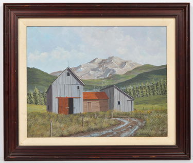 Alan Carter Mountain Barn Oil Painting Aug 28 2019 C Biddle