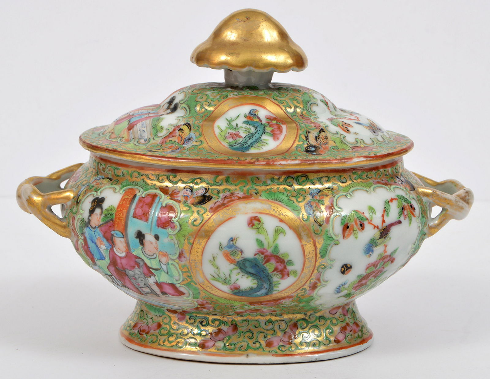 Chinese Famille Rose Medallion Small Tureen (1 of 8)