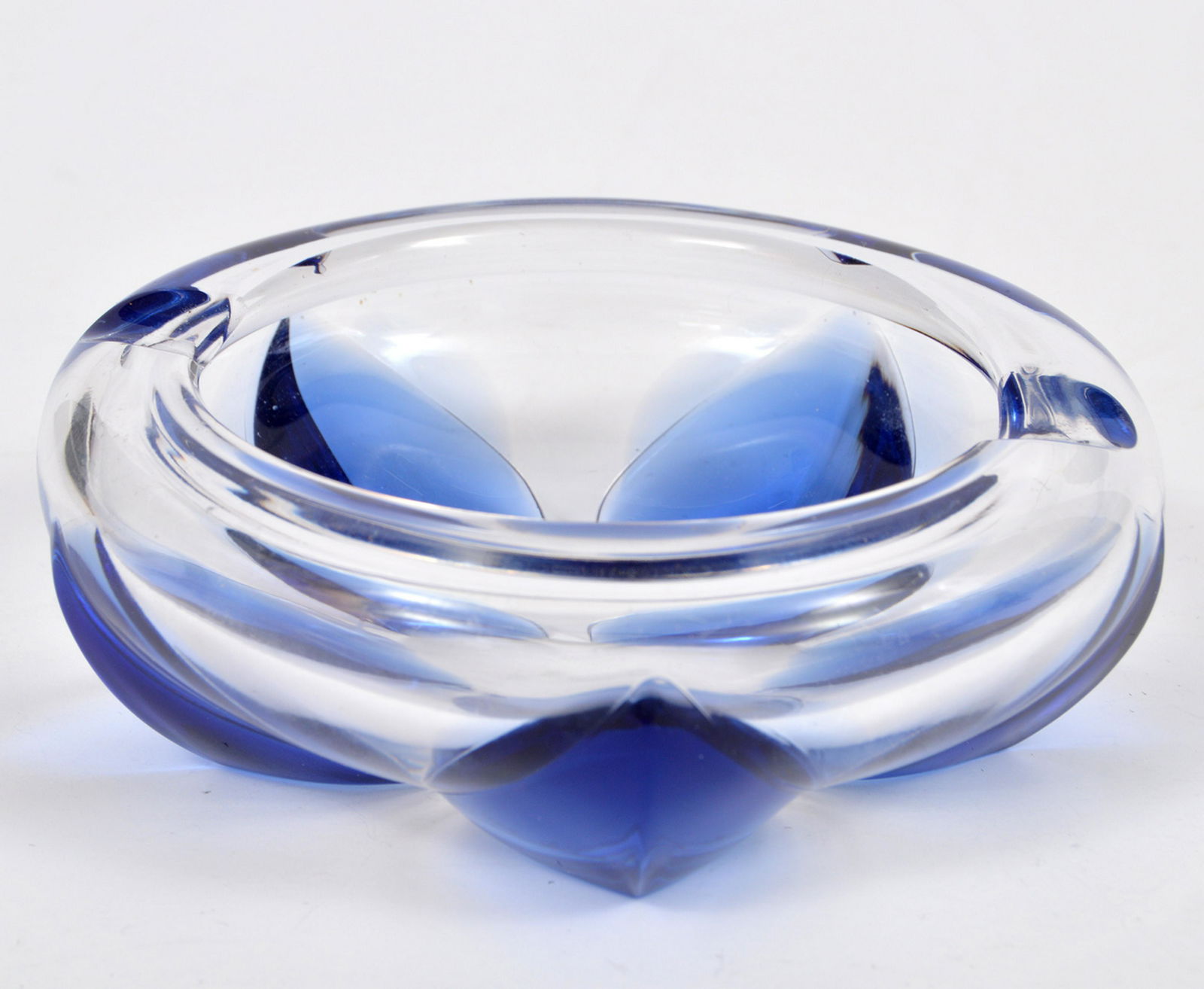 Lalique France Cap Ferrat Blue Ashtray (1 of 6)