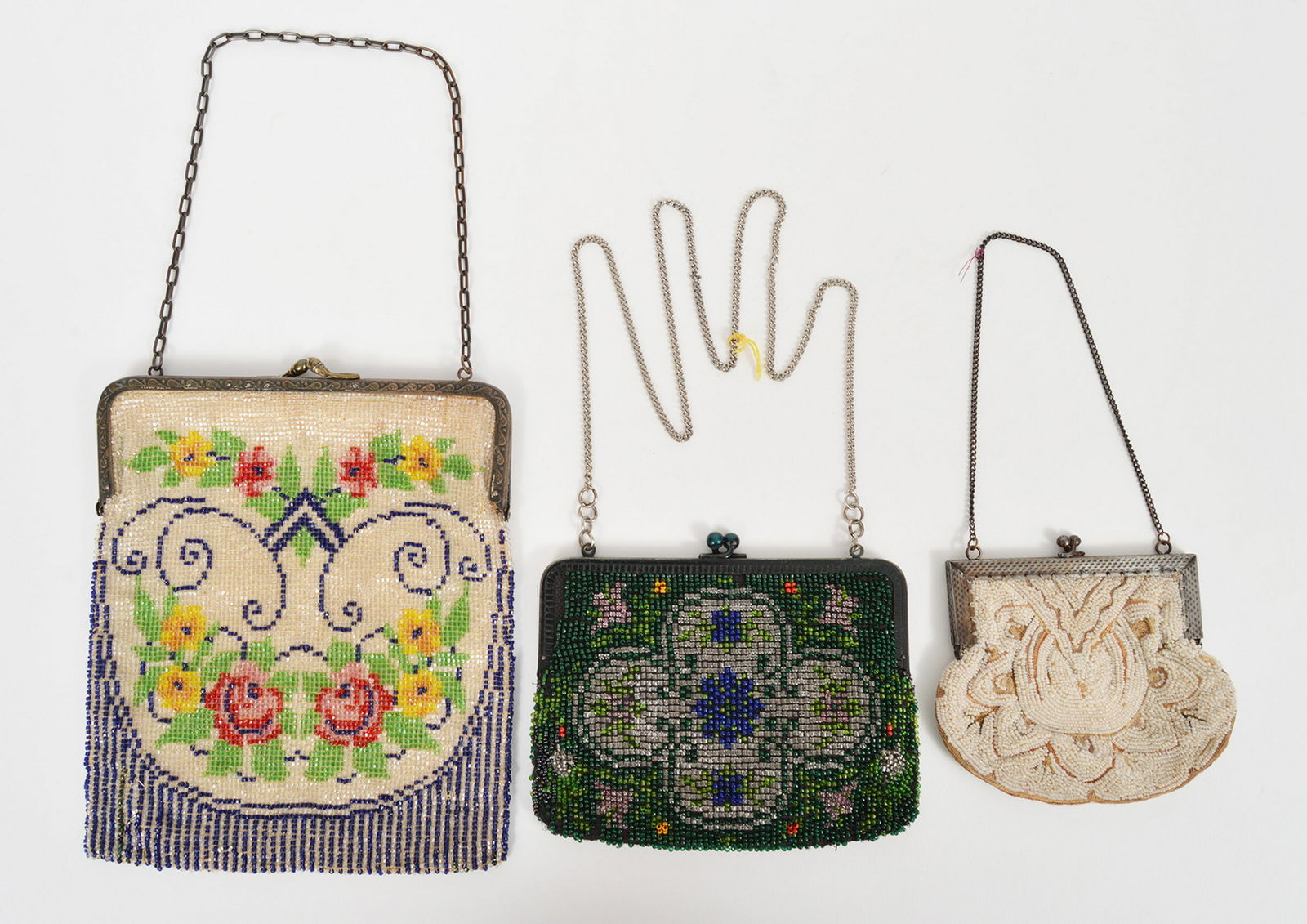 3 Vintage Hand Beaded Purse Bags (1 of 7)