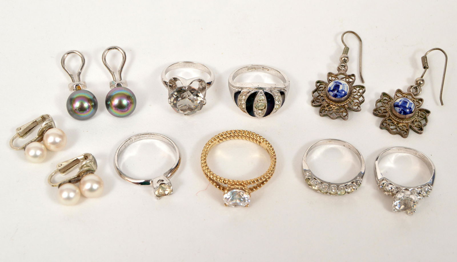 Sterling Silver Lot Rings & Earrings (1 of 3)