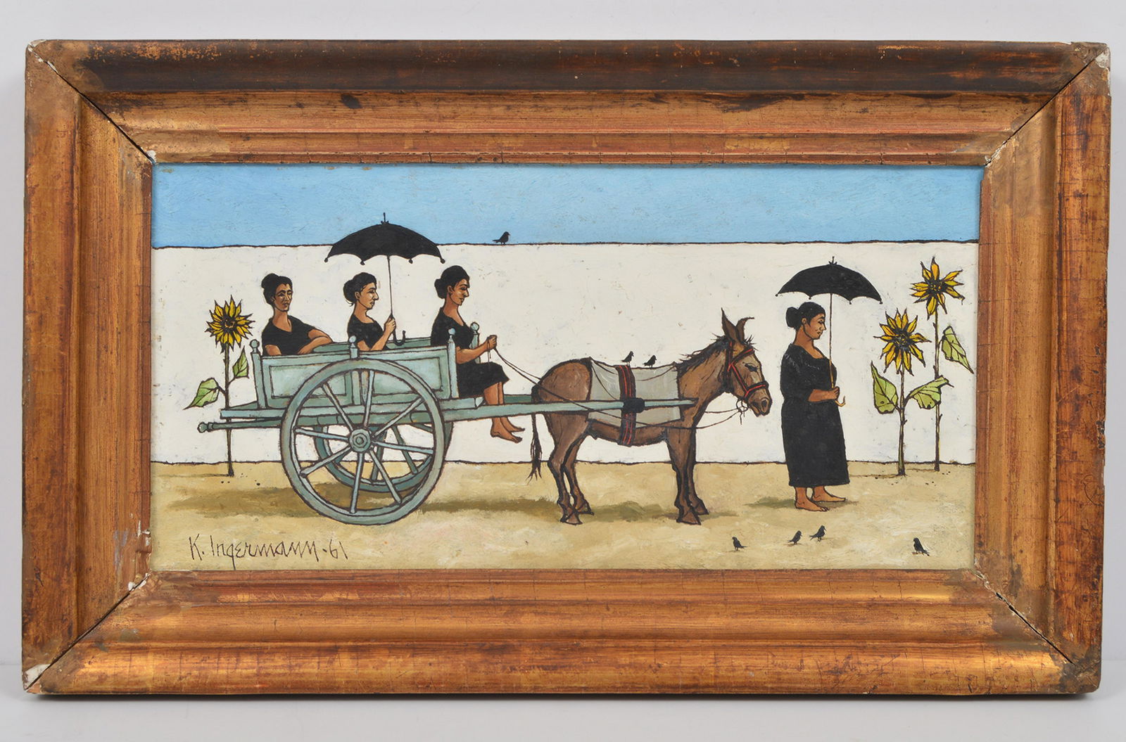 Keith Ingermann 'Carriage Ladies' Oil Painting (1 of 8)