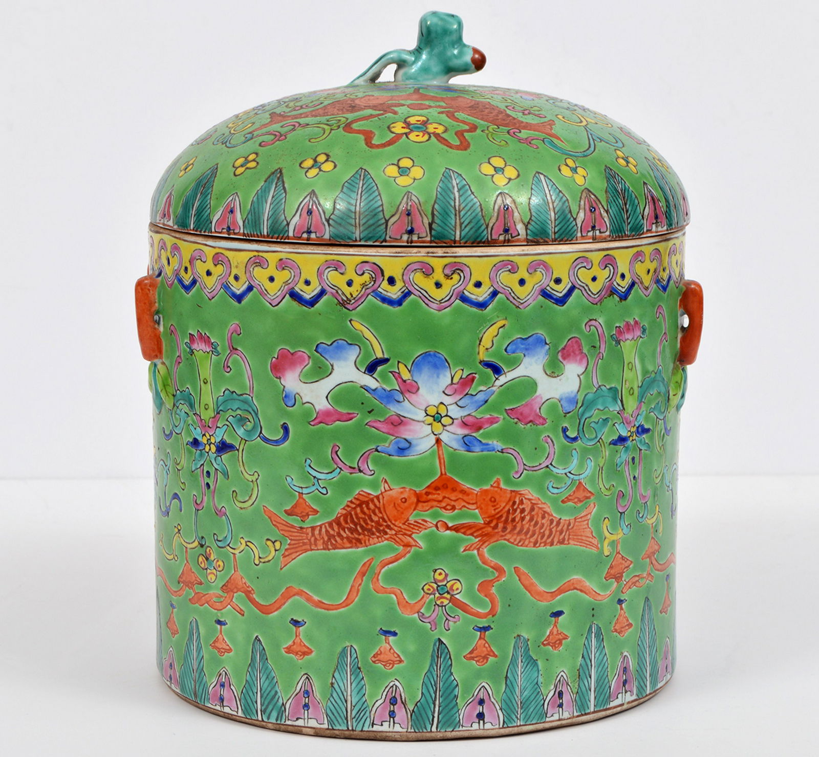 Antique Chinese Porcelain Enamel Canister (1 of 14)