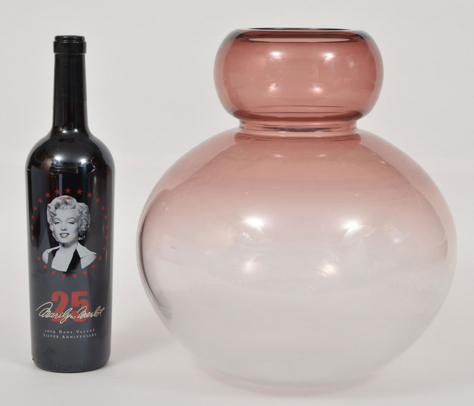 Large Barbini Murano Clear to Purple Vase (1 of 5)