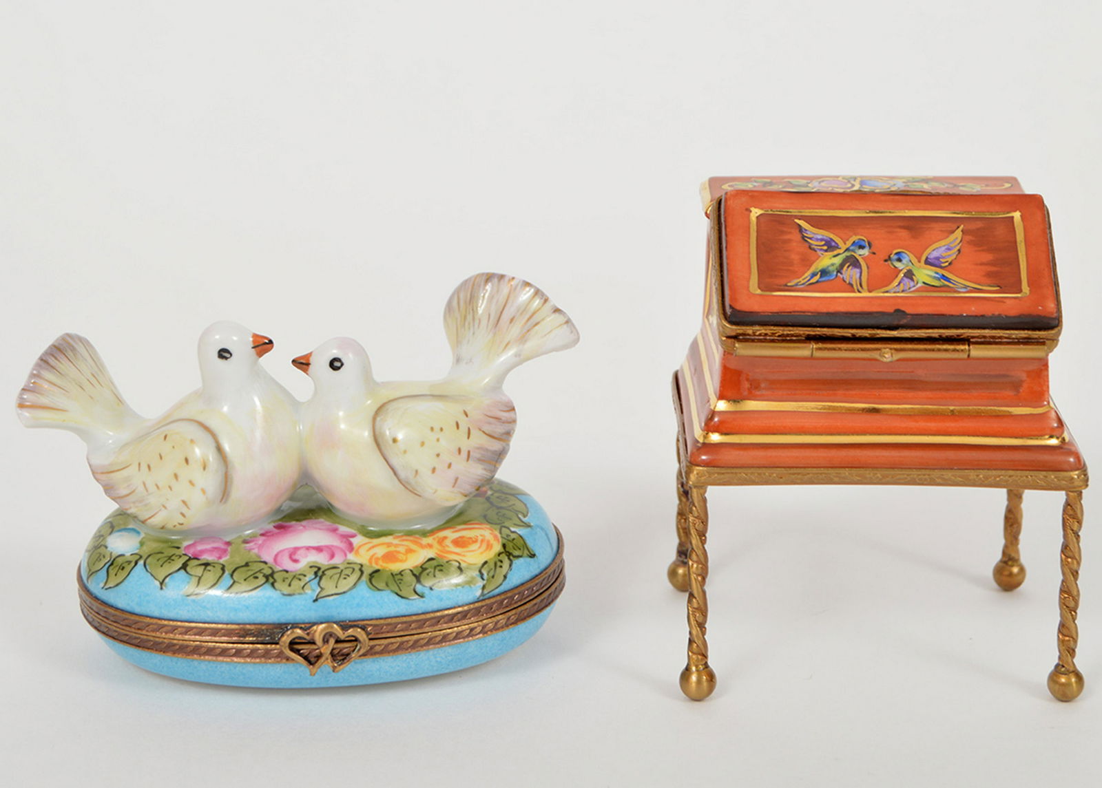 2 Charmart Limoges Boxes Love Birds & Desk (1 of 5)
