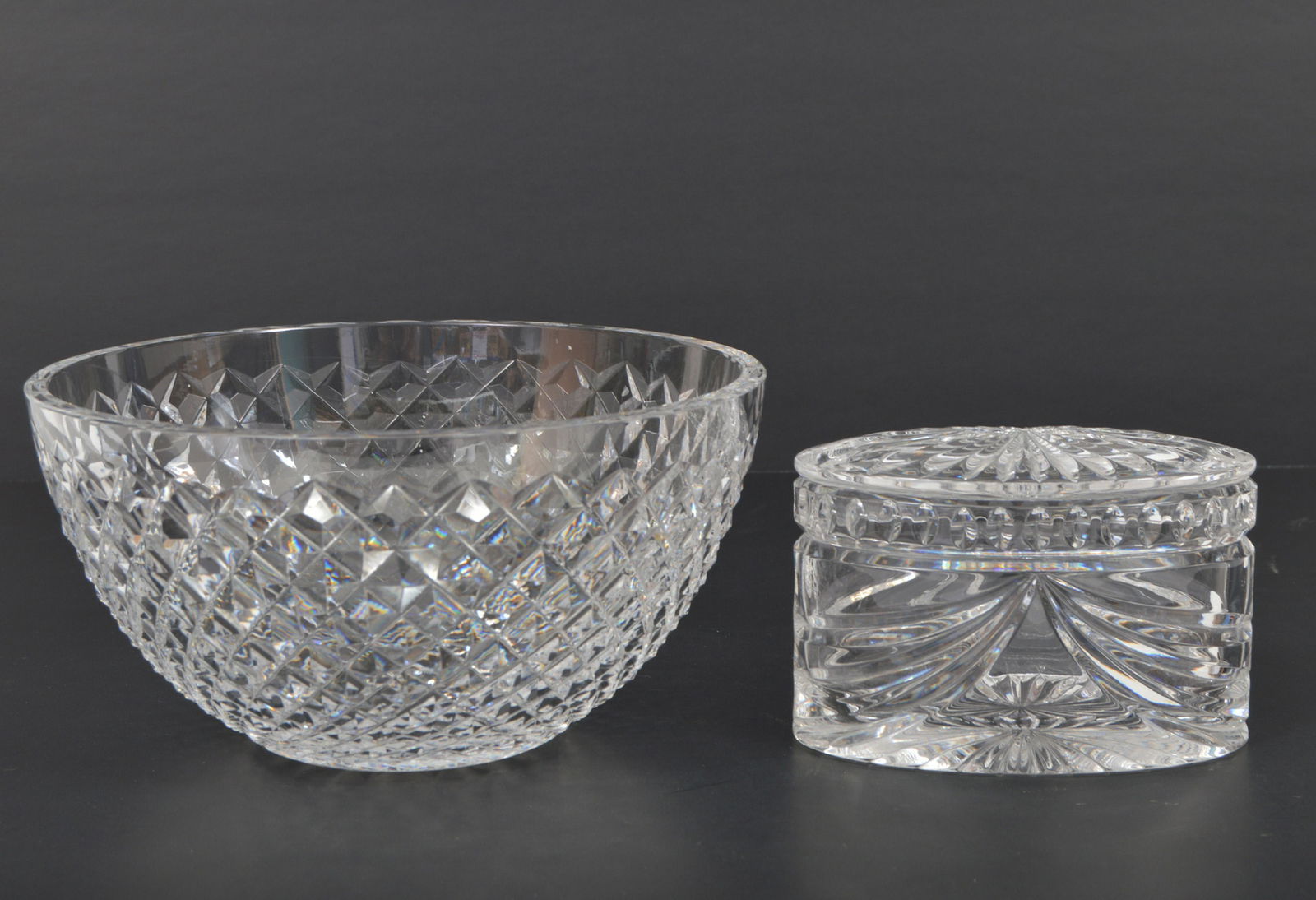 Waterford Crystal Bowl & Oval Lidded Box (1 of 4)