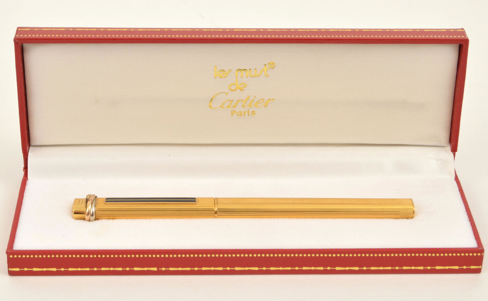 Trinity de Cartier Paris Gold Enamel Oval Body Pen (1 of 8)