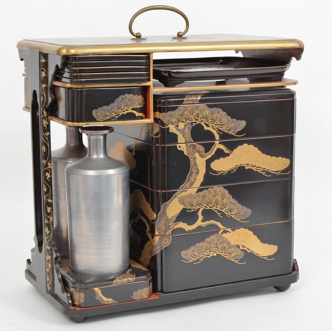 Japanese Lacquer Jubako Thermos Lunch Box (1 of 13)