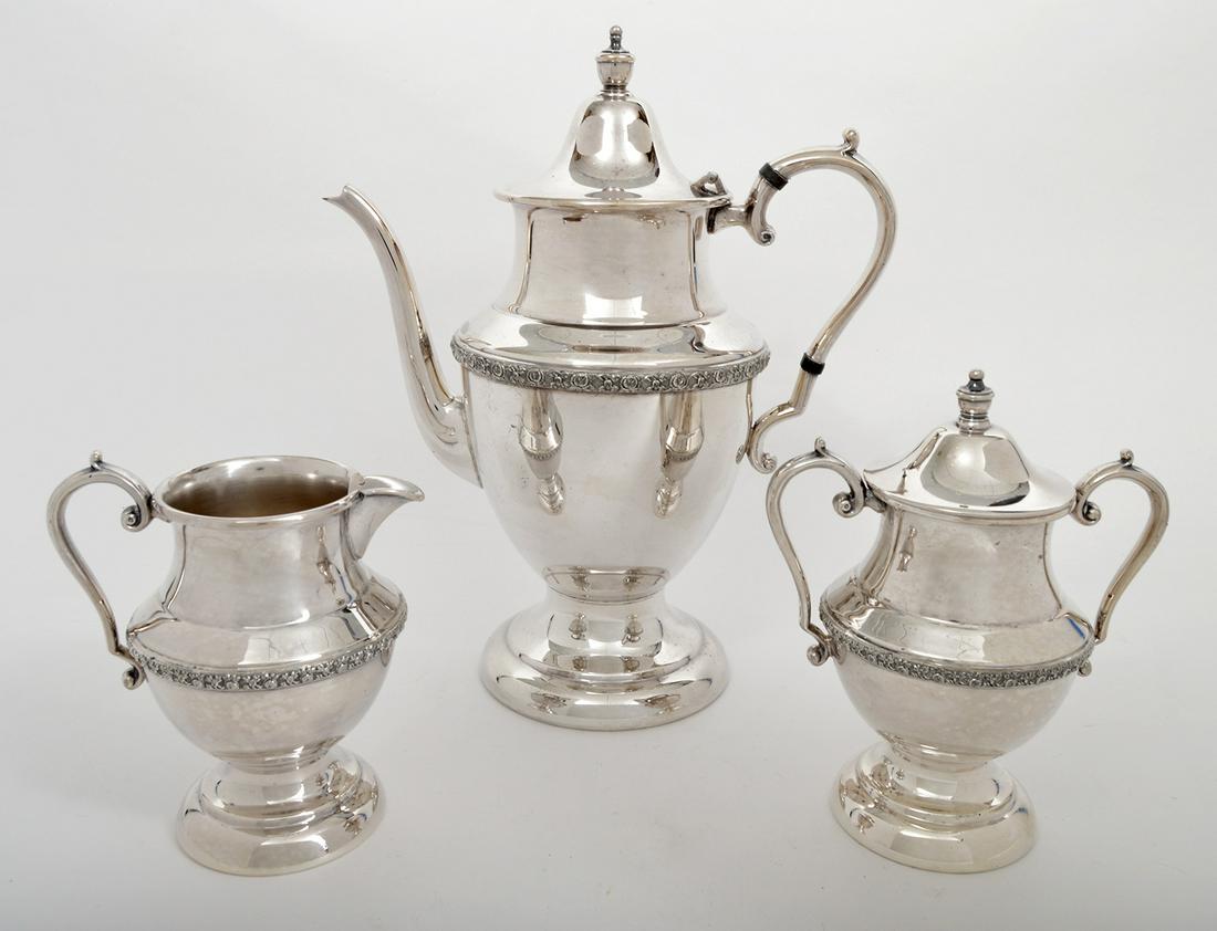 Academy Silver over Copper 3 Pc. Coffee Pot Set (1 of 6)