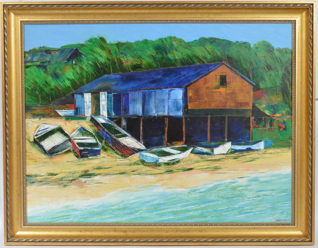 Roger Pontbriand Oil Painting 'Beach House' (1 of 7)