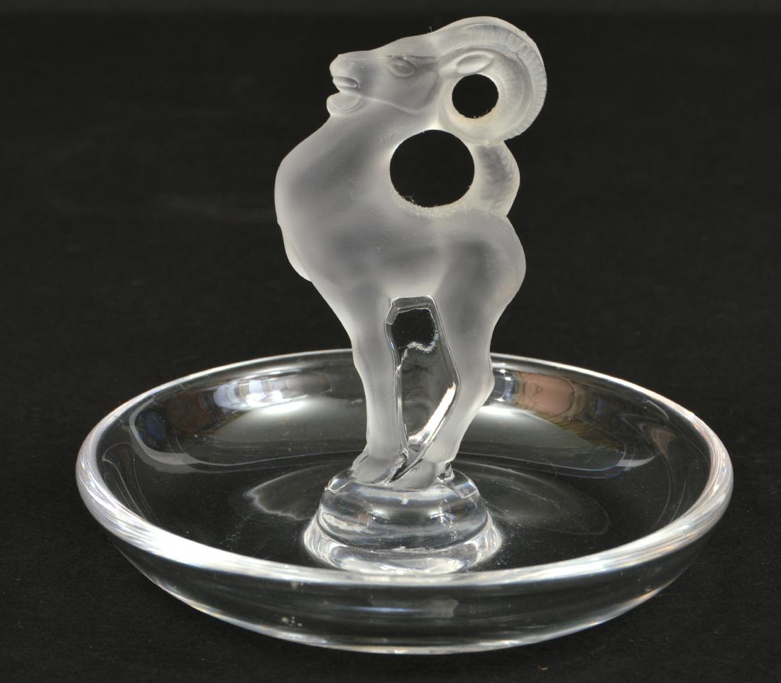 Lalique Bastia Ram Crystal Ring Dish (1 of 3)