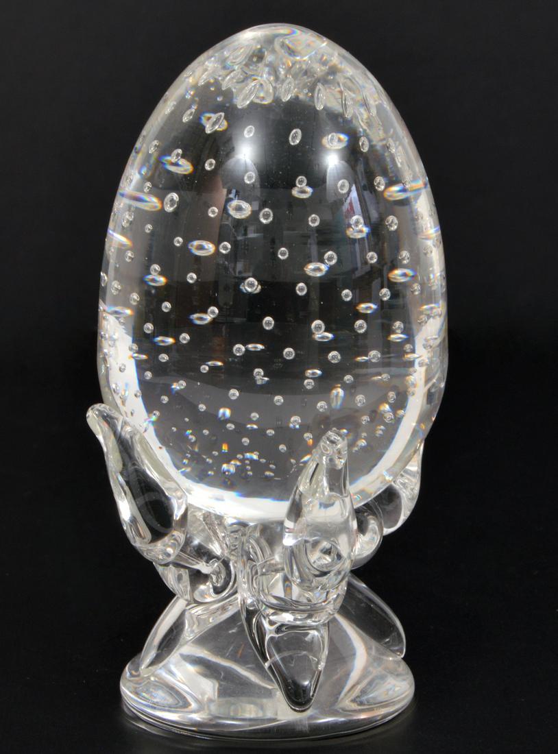Steuben Crystal Egg Paperweight By Lloyd Atkins (1 of 3)
