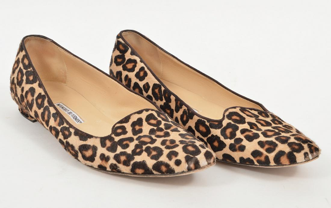 Manolo Blahnik Leopard Pony Hair Flats Size 42 (1 of 6)