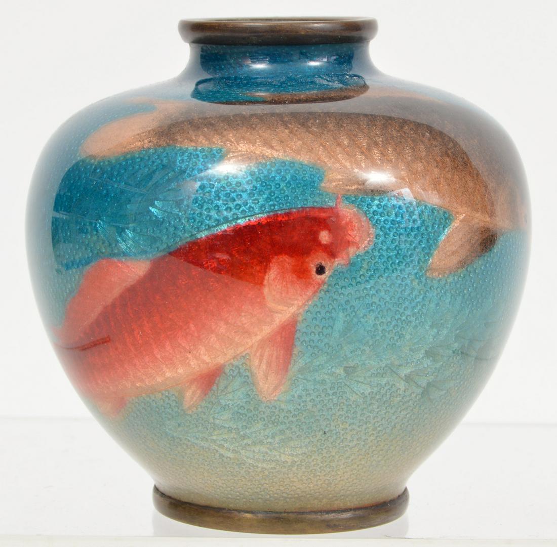 19th Ct. Japanese Cloisonne on Silver Vase (1 of 12)