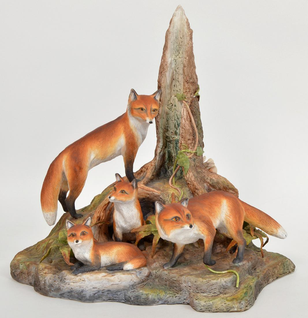 Boehm Porcelain Fox Group Sculpture (1 of 10)
