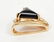 14k Yellow Gold Onyx Diamond Slide Pendant - 2