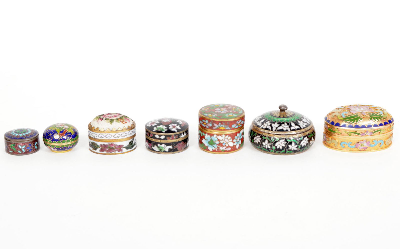 7 Cloisonne Trinket Pill Boxes (1 of 11)
