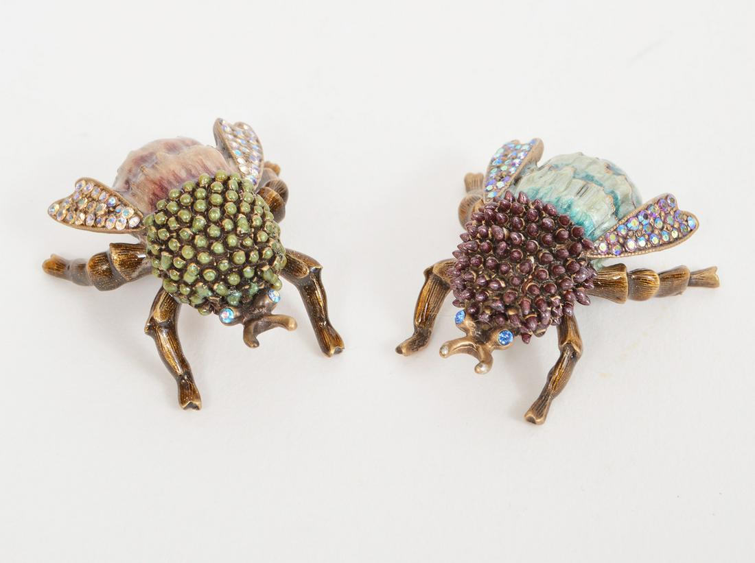 2 Jay Strongwater Swarovski Crystal Enamel Bees (1 of 17)