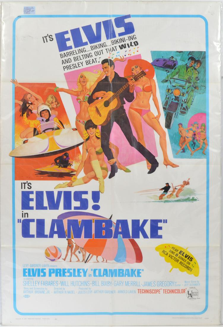 Original 'Clambake' Movie Poster Elvis Presley (1 of 8)
