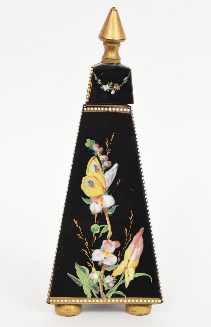 Antique Victorian Black Amethyst Perfume Bottle (1 of 10)