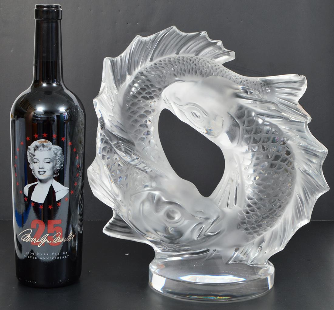 Lalique Crystal Deux Poissons Fish Sculpture (1 of 6)