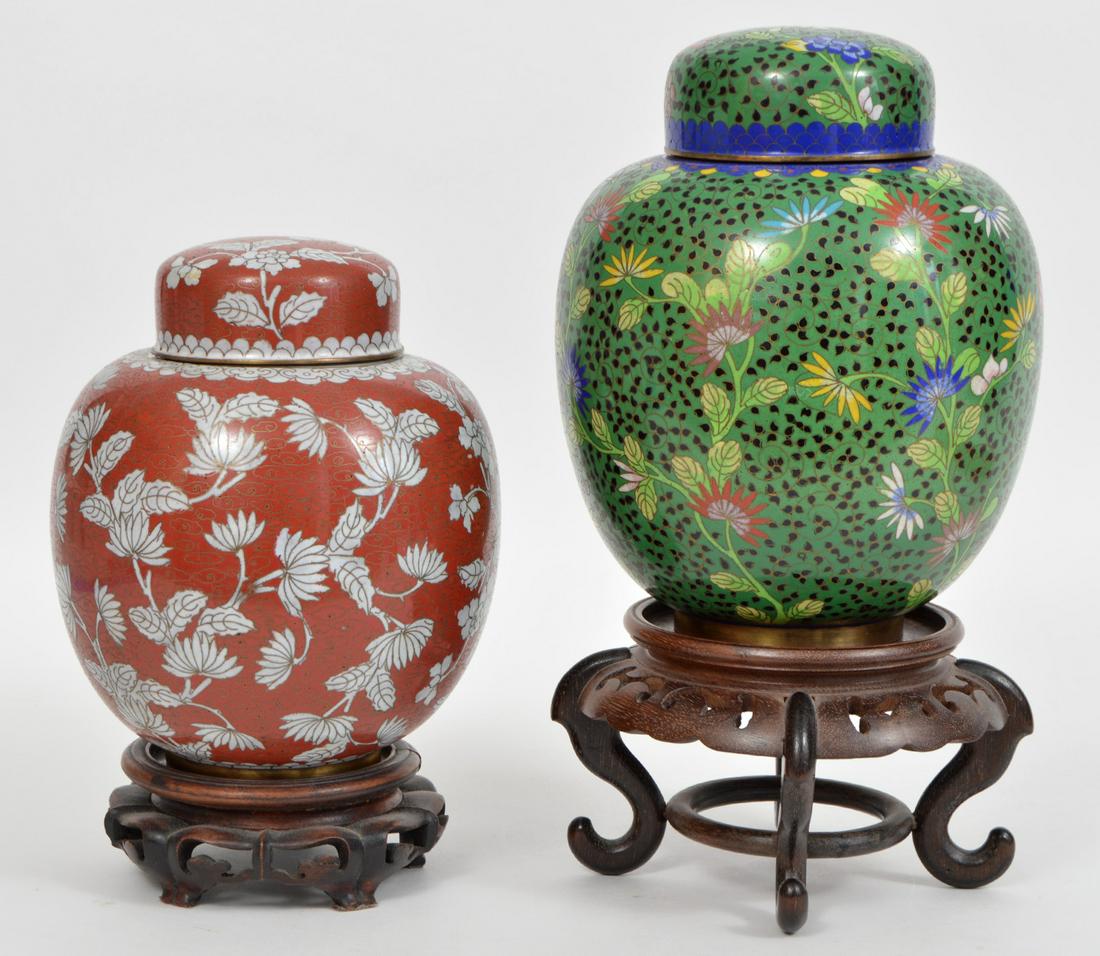 Fine Antique Cloisonne Ginger Jar on Stand (1 of 9)