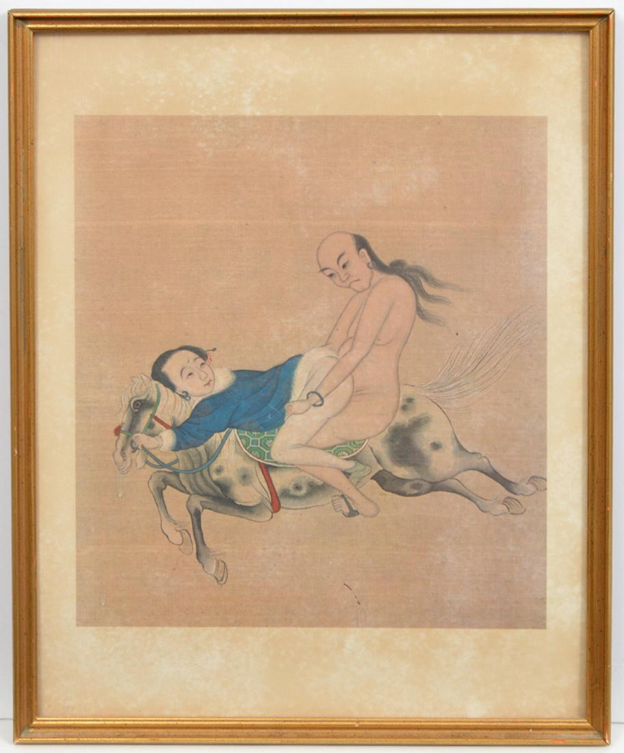 Chinese Erotica Watercolor on Silk (1 of 5)