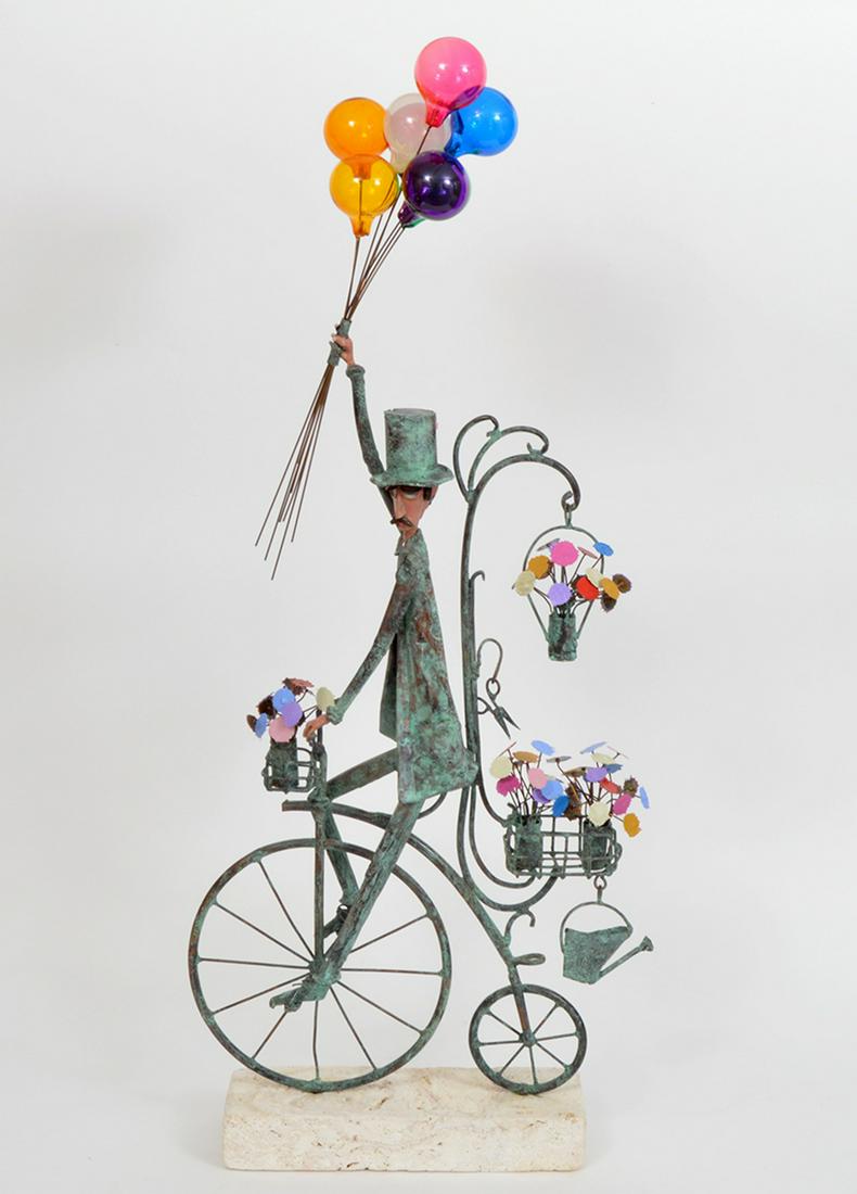 Jim Lewk 'Balloon Man' Copper Sculpture (1 of 6)