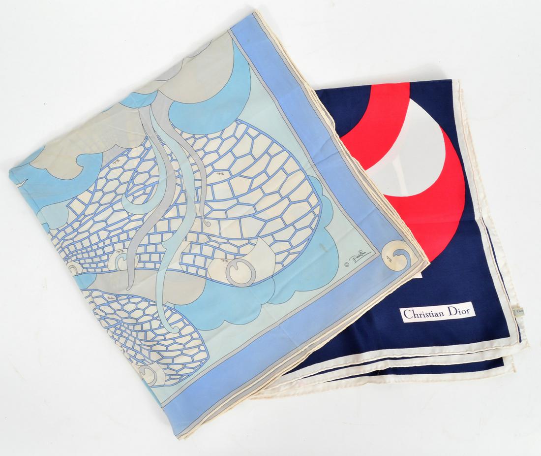 2 Silk Scarves By Dior & Pucci (1 of 5)