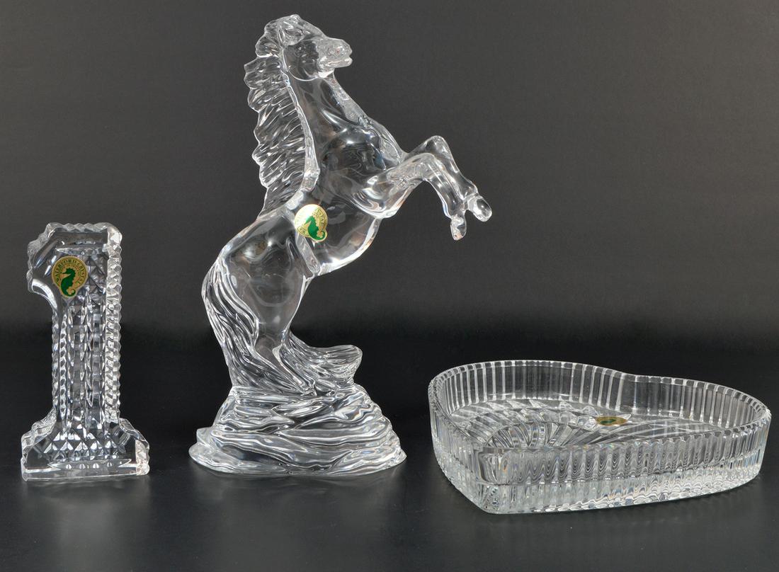 3 Pcs. Waterford Crystal Heart, Dish, Horse, No. 1 (1 of 6)
