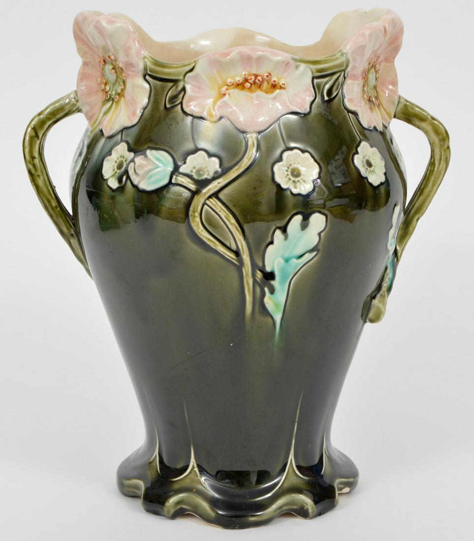 Antique Art Nouveau Majolica Poppy Vase (1 of 6)