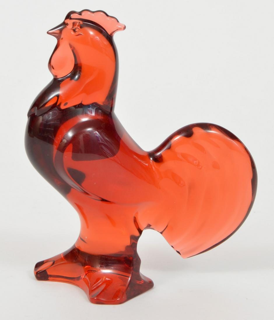 Baccarat Crystal Figure of Red Rooster (1 of 6)