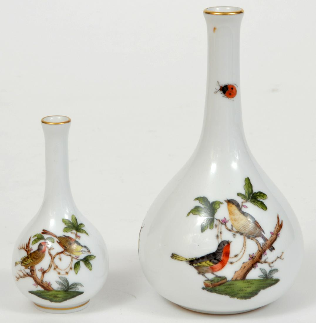 2 Herend Rothschild Bird Bud Vases (1 of 5)