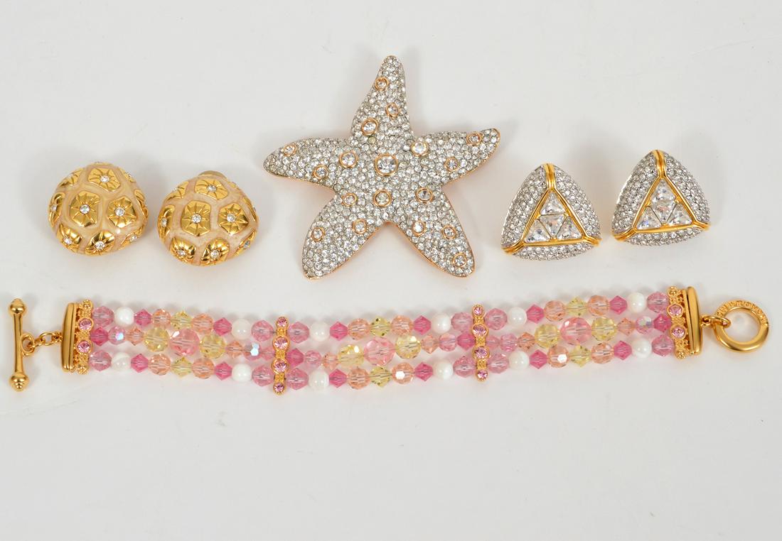 Swarovski Jewelry- Earrings, Bracelet, Brooch (1 of 7)