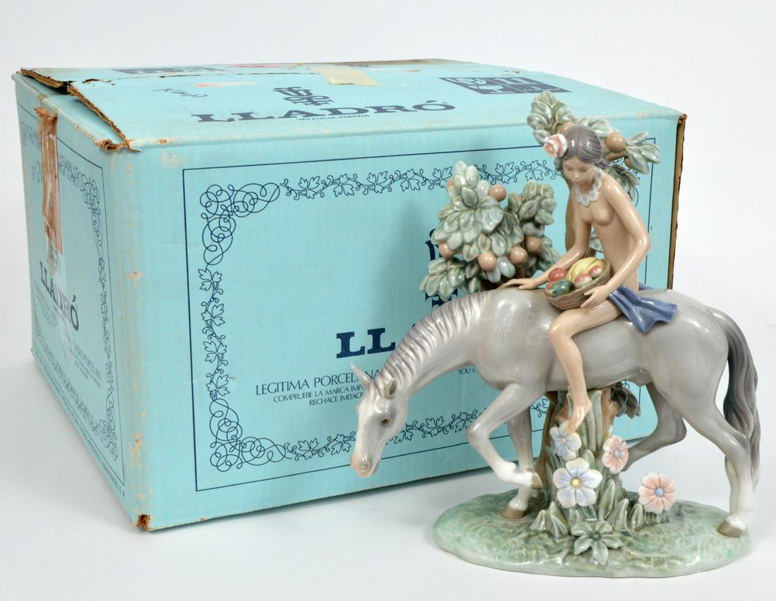 Lladro Retired Nature Girl on Horse Figurine (1 of 10)